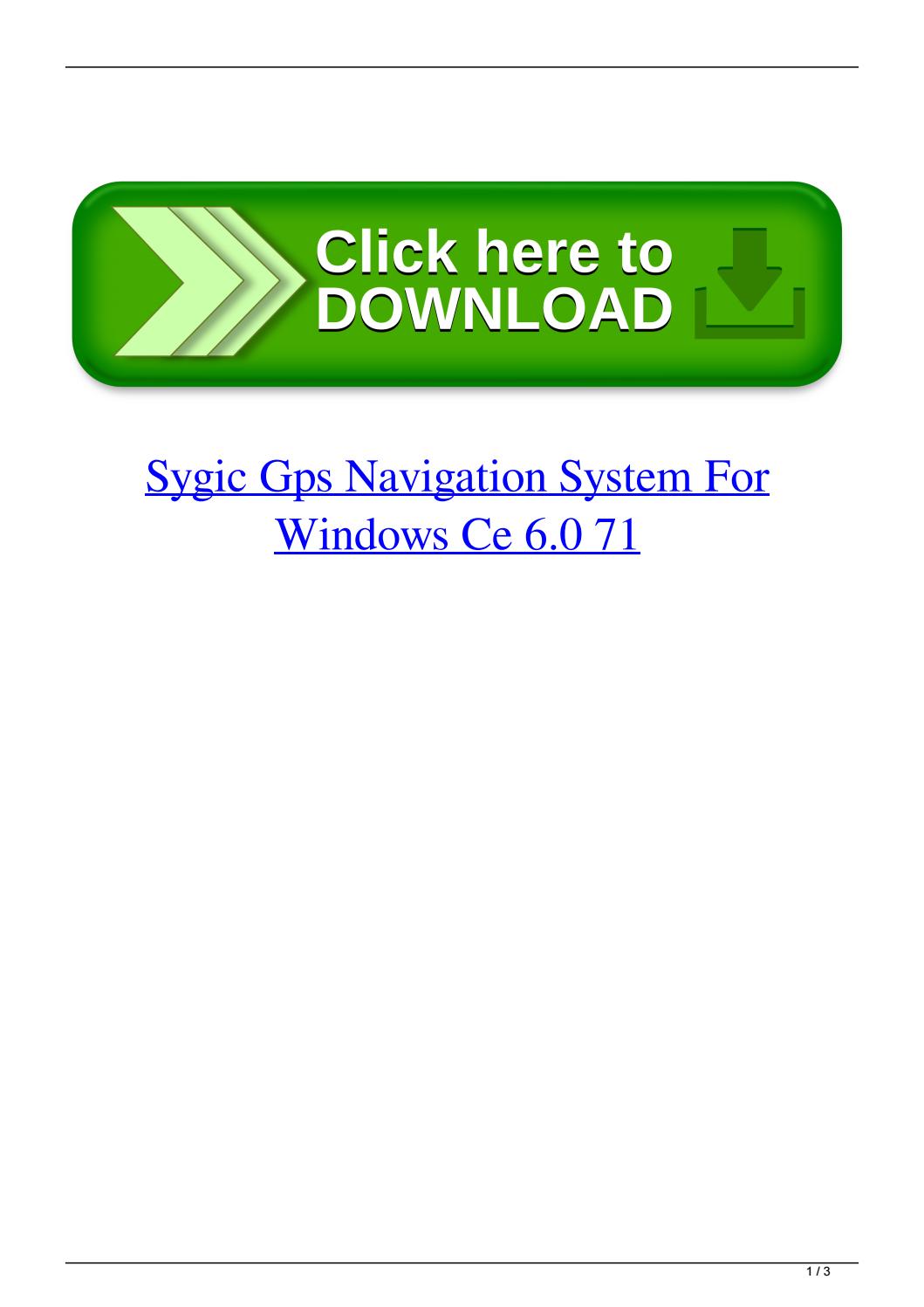 sygic windows mobile 5 download